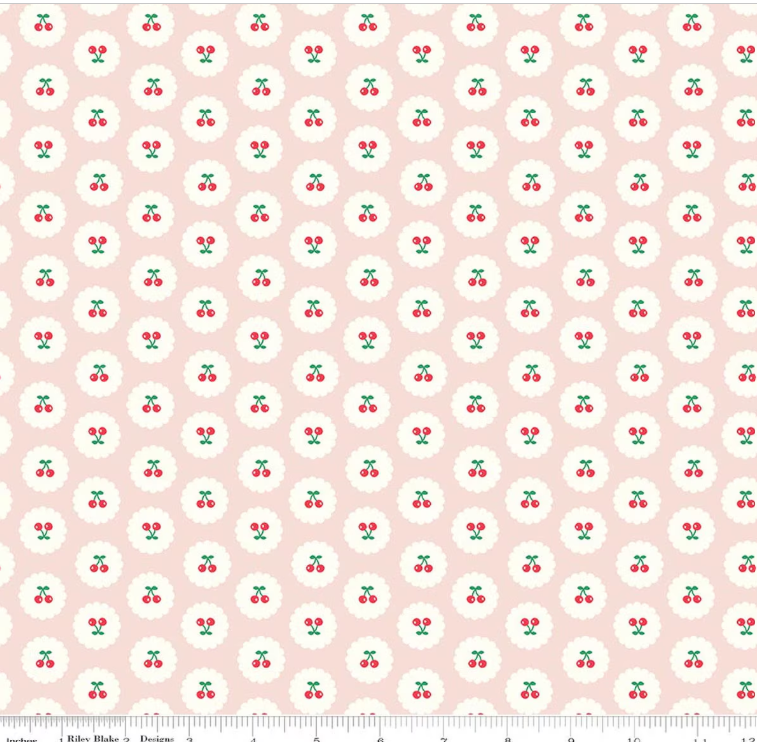 Riley Blake - Minki Kim - Cotton Nook - Cherries Blush - C17973-BLUSH