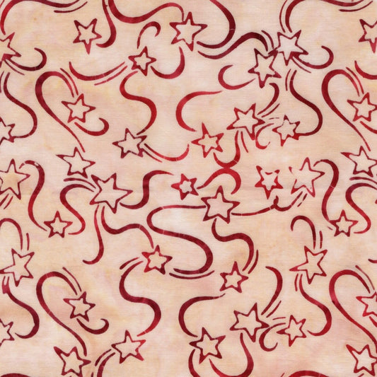 Island Batik Freedom Rings Stars and Swoops Neutral Beige cotton batik quilting fabric