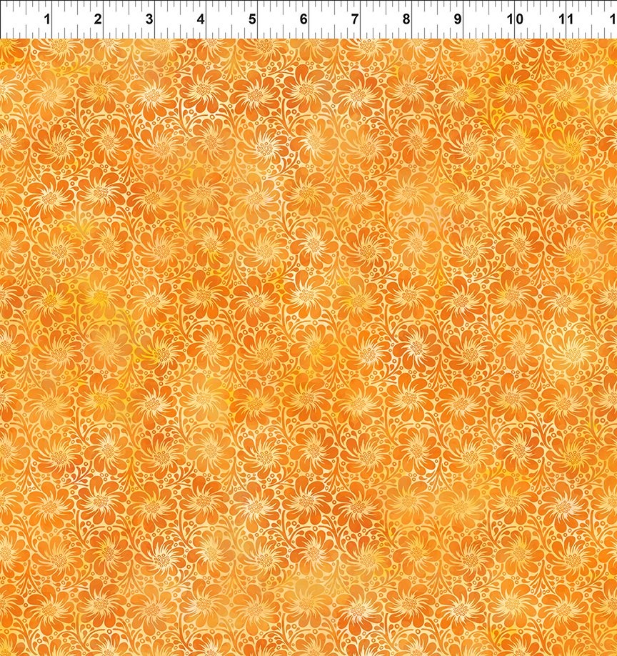 In the Beginning Fabrics - Felicity - 6FEL-1 Orange Flower Field