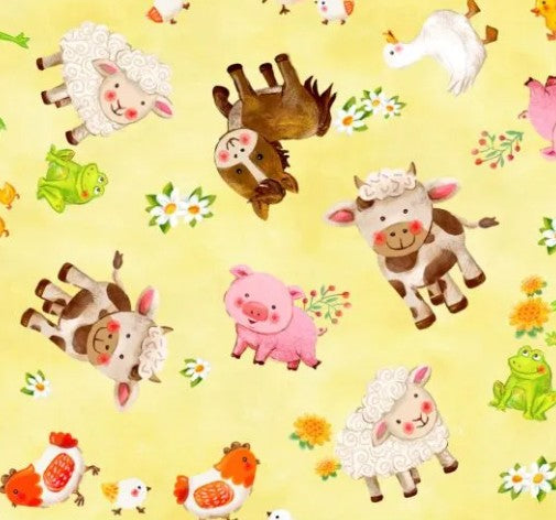Oasis Farm Animals 59-5741 quilting fabric