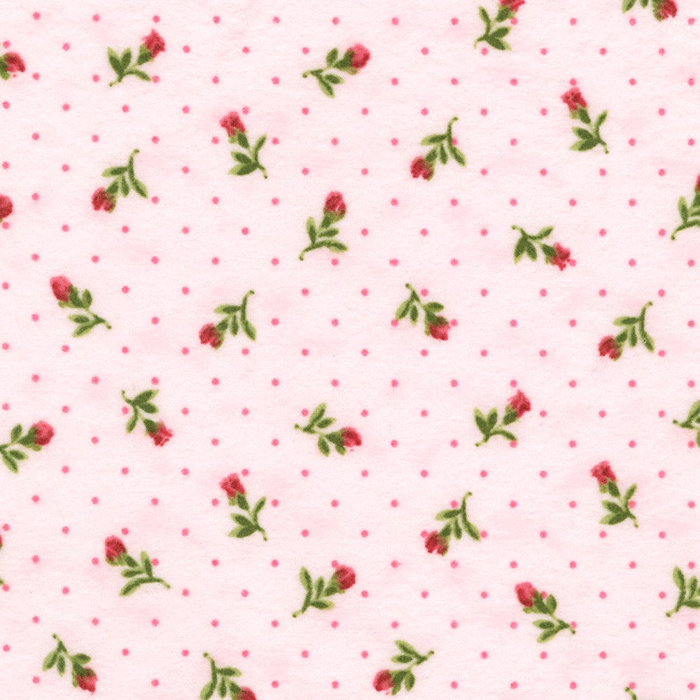 Robert Kaufman Bouquet of Roses Flannel Slipper pink floral flannel fabric