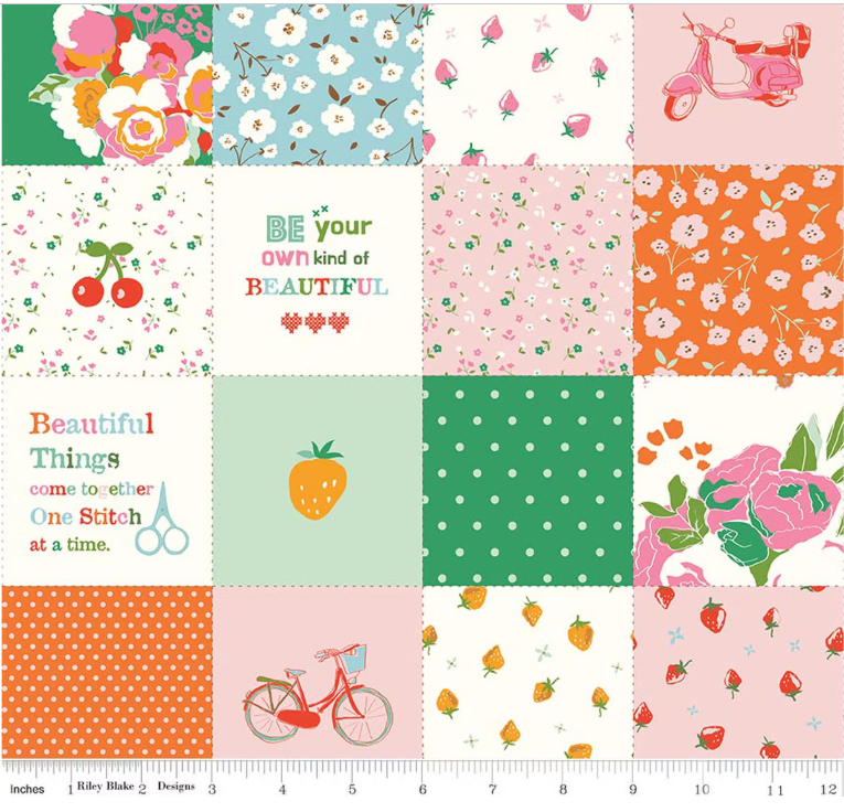 Riley Blake - Minki Kim - Cotton Nook - Patchwork Green - C17978-GREEN
