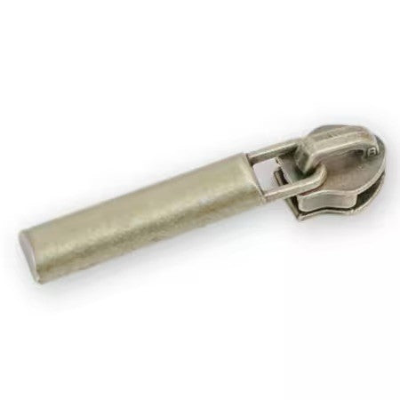 Four 5 Half Cylinder Zipper Pulls Antique