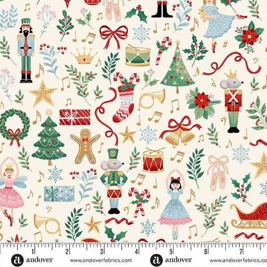 Andover - Makower UK - Nutcracker - Fairytale Cream 223-Q