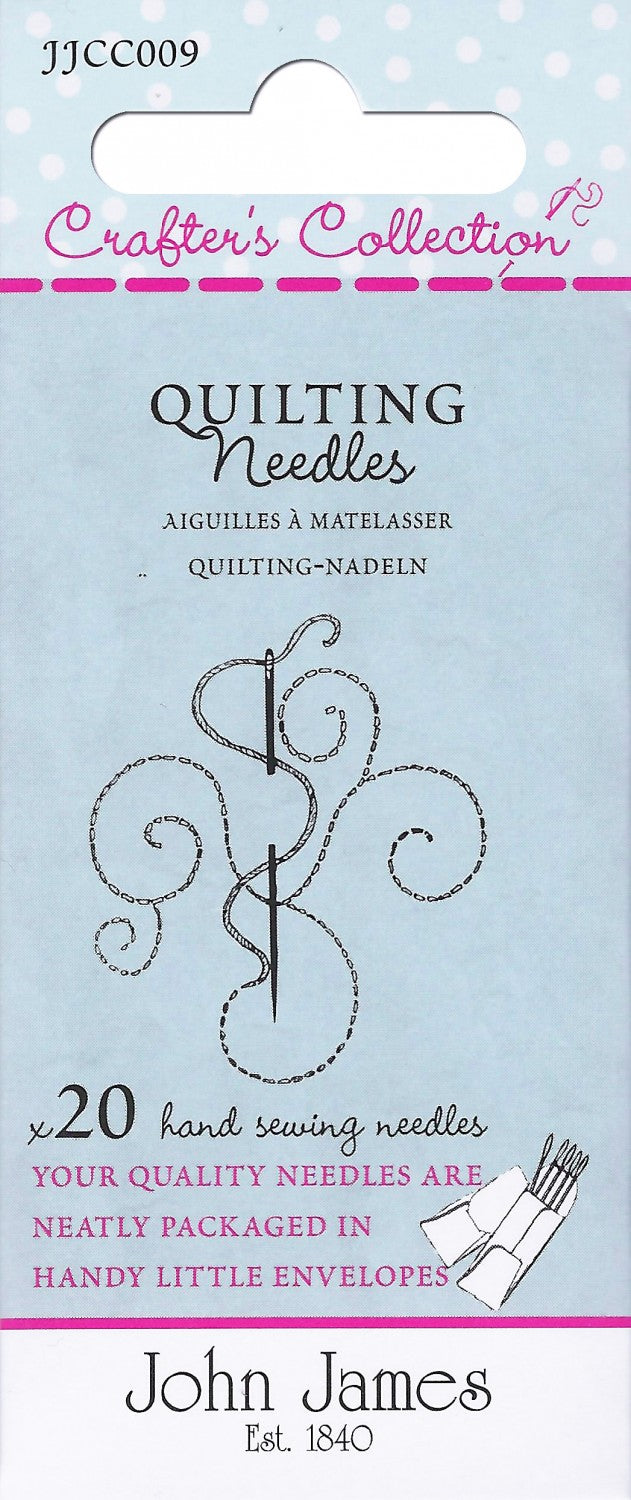 John James Crafters Collection Quilting Needles Size 7/10