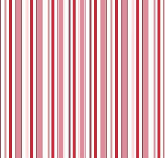 Riley Blake Cozy Christmas Stripe Pink cotton quilting fabric