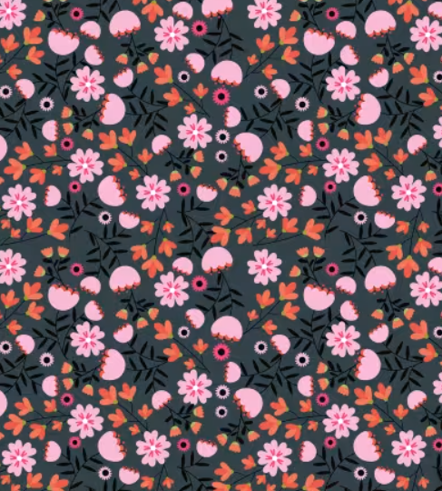 Poppie Cotton Not Scary Pumpkin Pie grey NT26504 Halloween pumpkin print