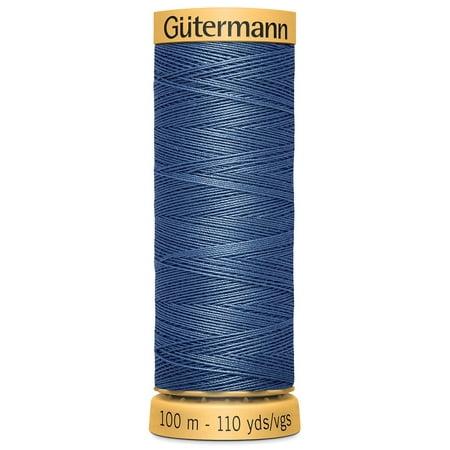 Gutermann 110 yd Natural Cotton Thread Dark Sky Blue
