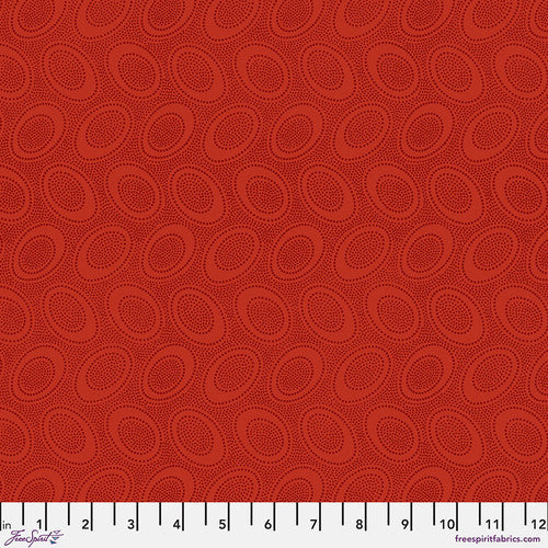 Kaffe Fassett Aboriginal Dot Red quilting cotton