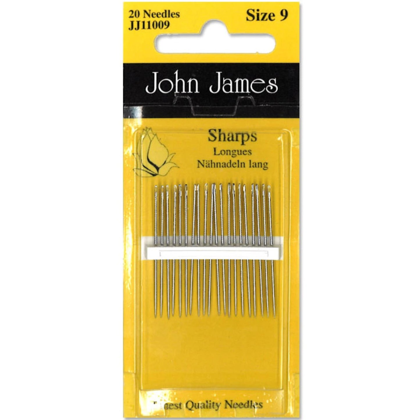 Colonial Needle Co John James Sharps Needles Size 9 20ct