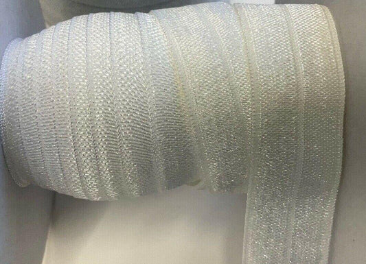 By Annie 3/4in x 50yd White Fold-Over Elastic