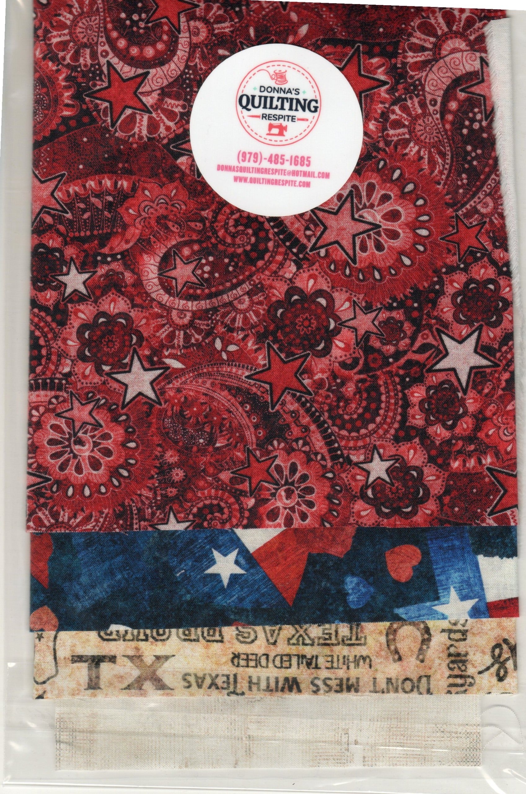 All Texas Shop Hop quilt block kit with precut fabric and instructions