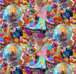 Michael Miller - Retro Skate Night - Disco on Wheels - DDC12947-MULT-D