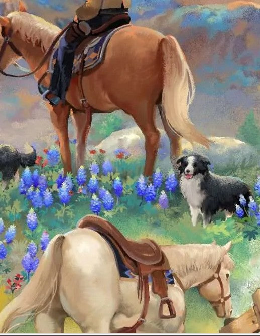 Oasis Round Up Master Scenic 59-7871 quilting fabric