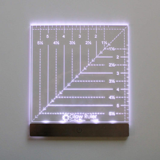 Carolina Moore Glow Ruler 6 inch square left handed quilting ruler