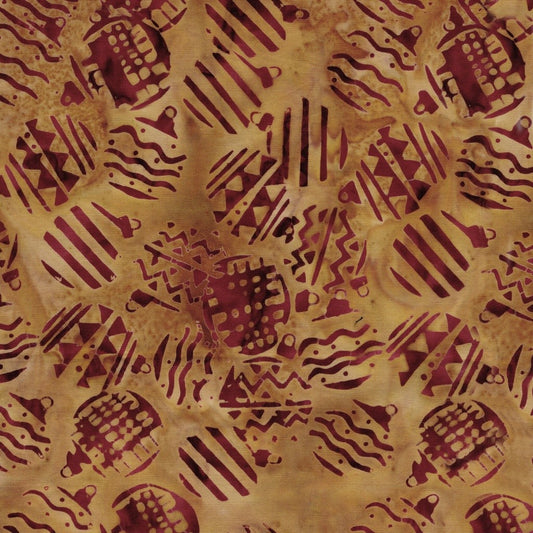 Lumin Fabrics Retro Holidays Retro Quilted Ornaments Gold Ochre retro Christmas fabric