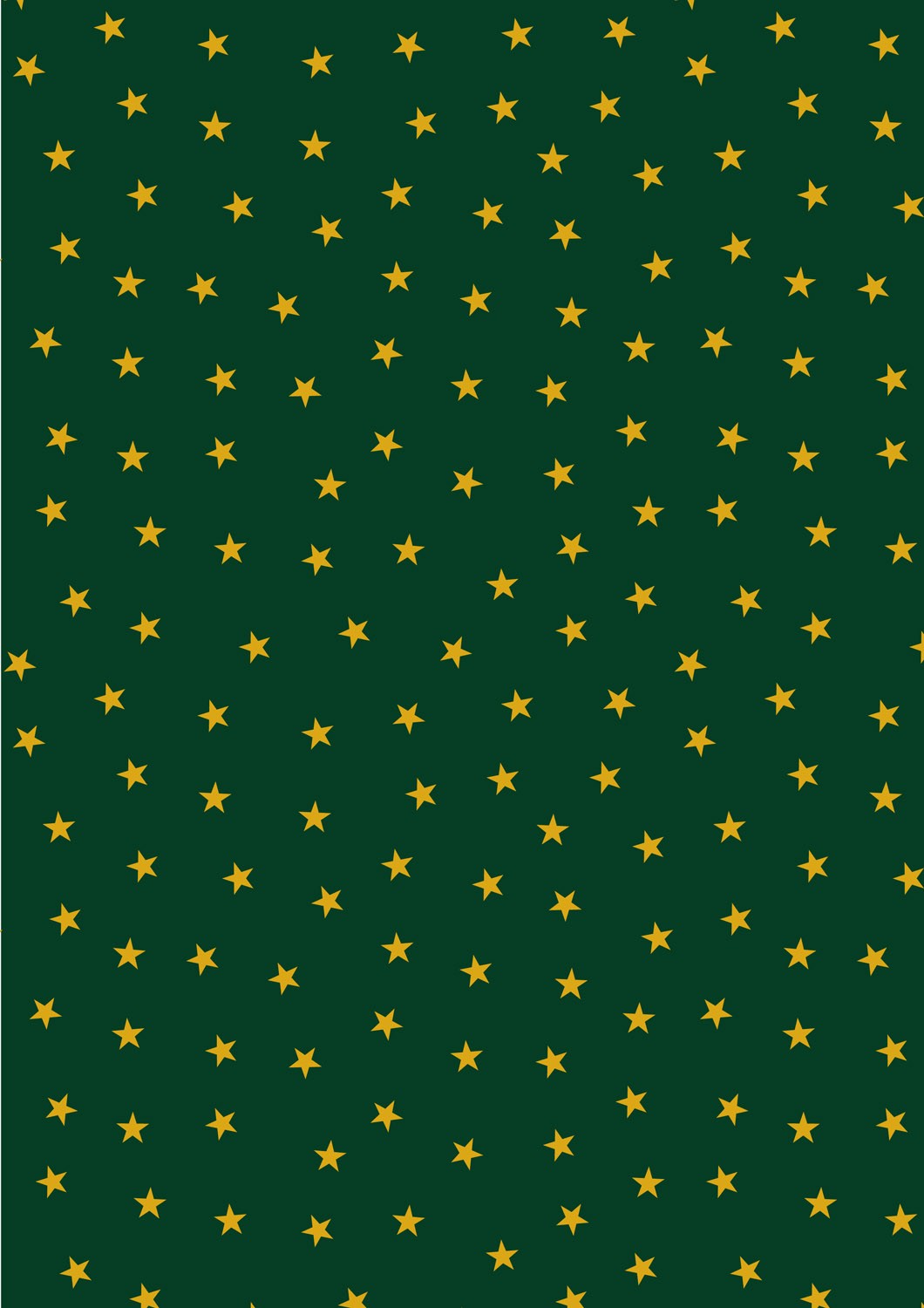 Lewis and Irene - Christmas in Bluebell Wood - Gold stars on Christmas green (with gold metallic) - C143C