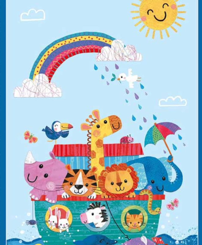 Blank - Noah and Friends - 4588P-77 Cobalt Fabric
