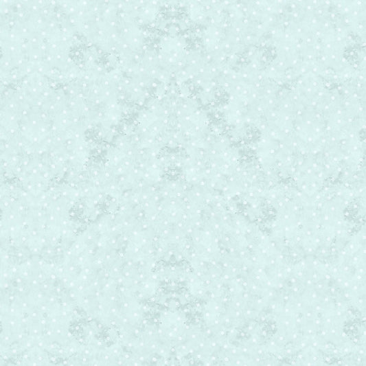 Snowy Greetings Dots Blue Christmas quilting cotton by Susan Winget for White Owl Textiles