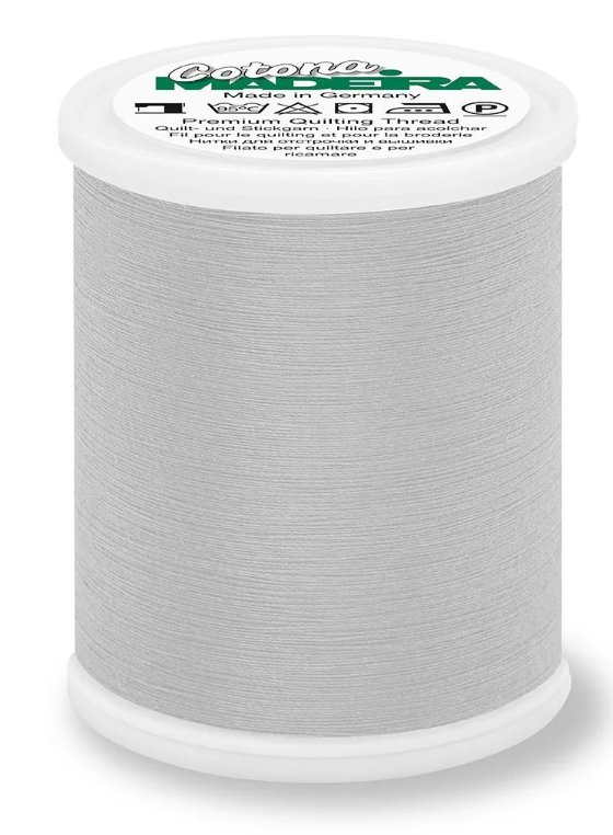 Spool of Madeira Cotona 50wt 100% cotton thread in Pale Powder Blue, color 570