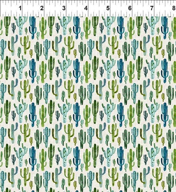 In The Beginning Fabrics 17SWM-1 multi modern cactus western quilting cotton