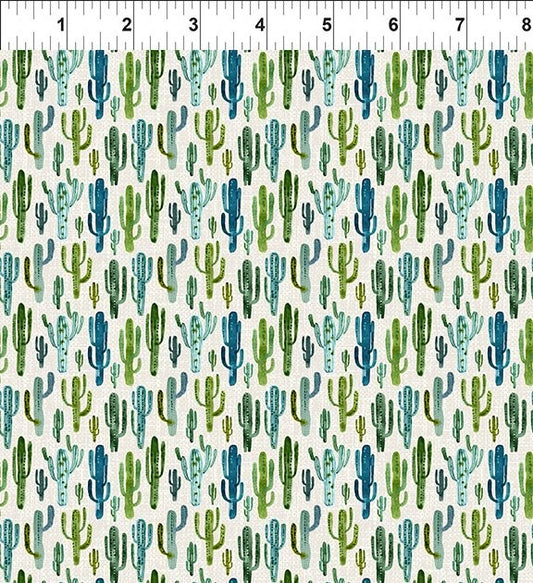 In The Beginning Fabrics 17SWM-1 multi modern cactus western quilting cotton