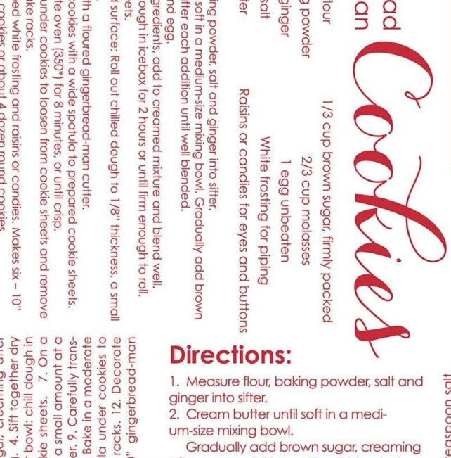 Riley Blake Cozy Christmas Recipe White cotton quilting fabric