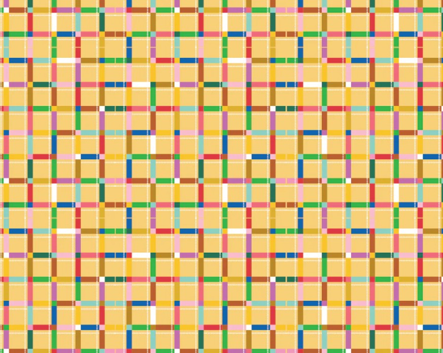 Poppie Cotton Hey Love Bug Fun Times Yellow quilting cotton fabric