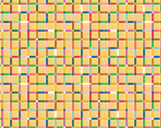 Poppie Cotton Hey Love Bug Fun Times Yellow quilting cotton fabric