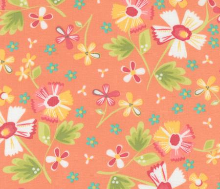 Moda In The Garden Coral 29230-15 Corey Yoder quilting cotton fabric