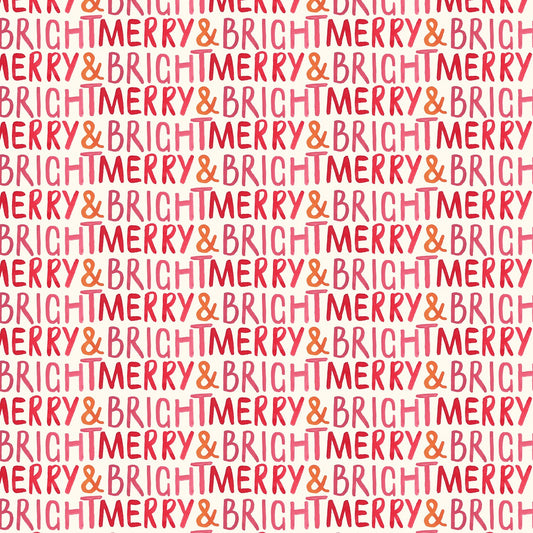 Lewis & Irene Merry Happy Christmas Merry and Bright candy colourway, BG098 cotton