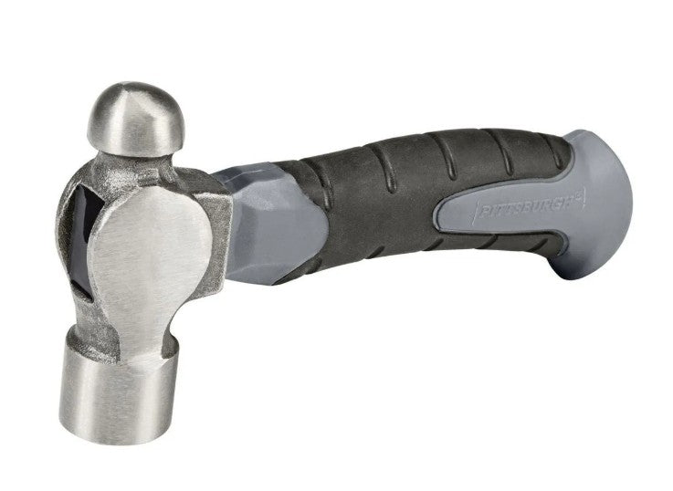 Stubby ball peen hammer with short handle