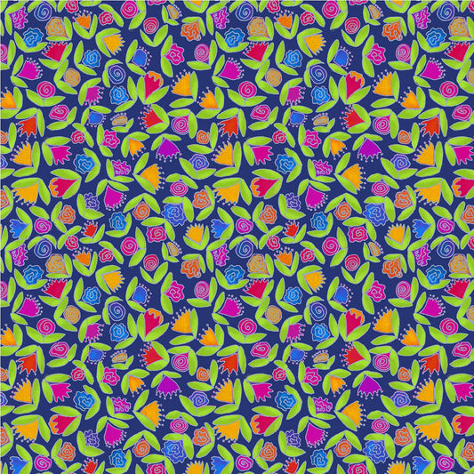 Cobalt Little Ditsy Flowers Goodness Gracious