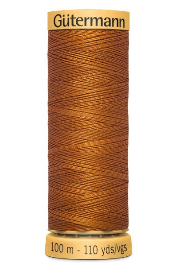 Gutermann 110 yd Natural Cotton Thread Copper orange