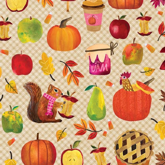 Michael Miller Autumn Picnic harvest print fall quilting fabric