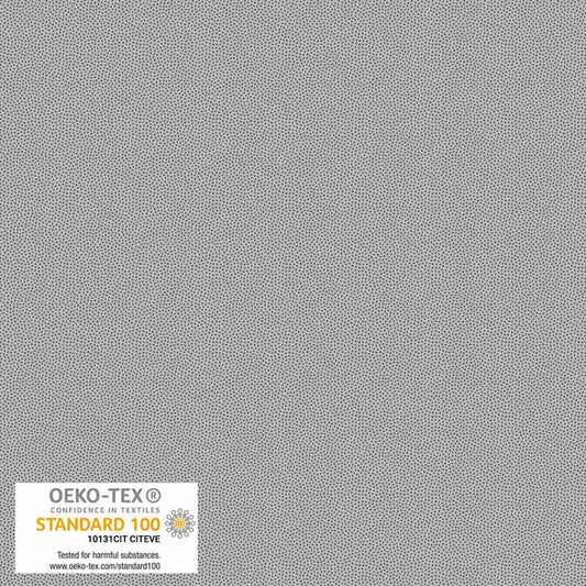 Petits Points Grey tonal pin-dot quilting cotton by Stof for Blank Quilting