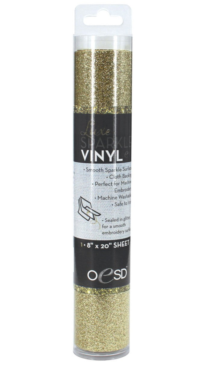 OESD Luxe Sparkle Vinyl Gold metallic vinyl for embroidery