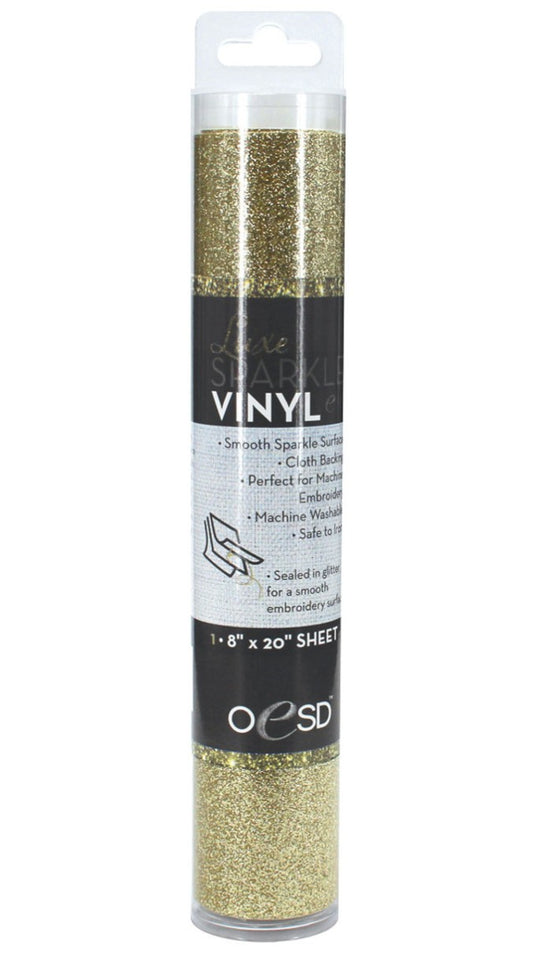 OESD Luxe Sparkle Vinyl Gold metallic vinyl for embroidery