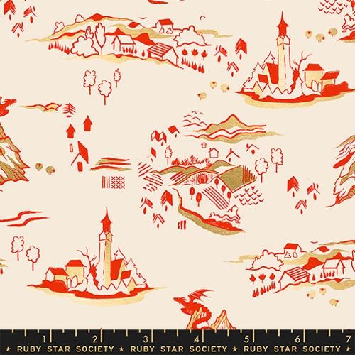 Moda - Ruby Star - Sarah Watts - Fireglow Metallic Dark Ruby RS2133 11M