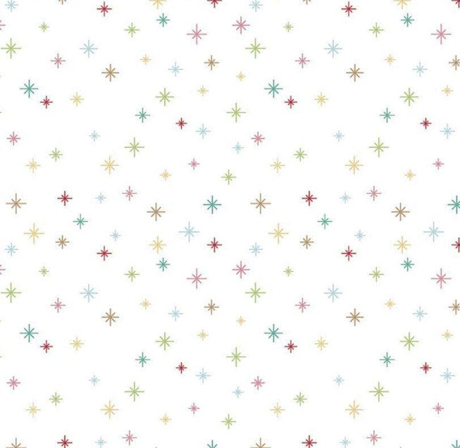 Riley Blake Cozy Christmas Sparkle White quilting cotton