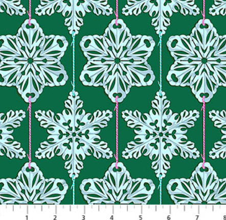 Anna Maria Textiles Cozy Christmas AMT162-74L mint holiday quilting cotton