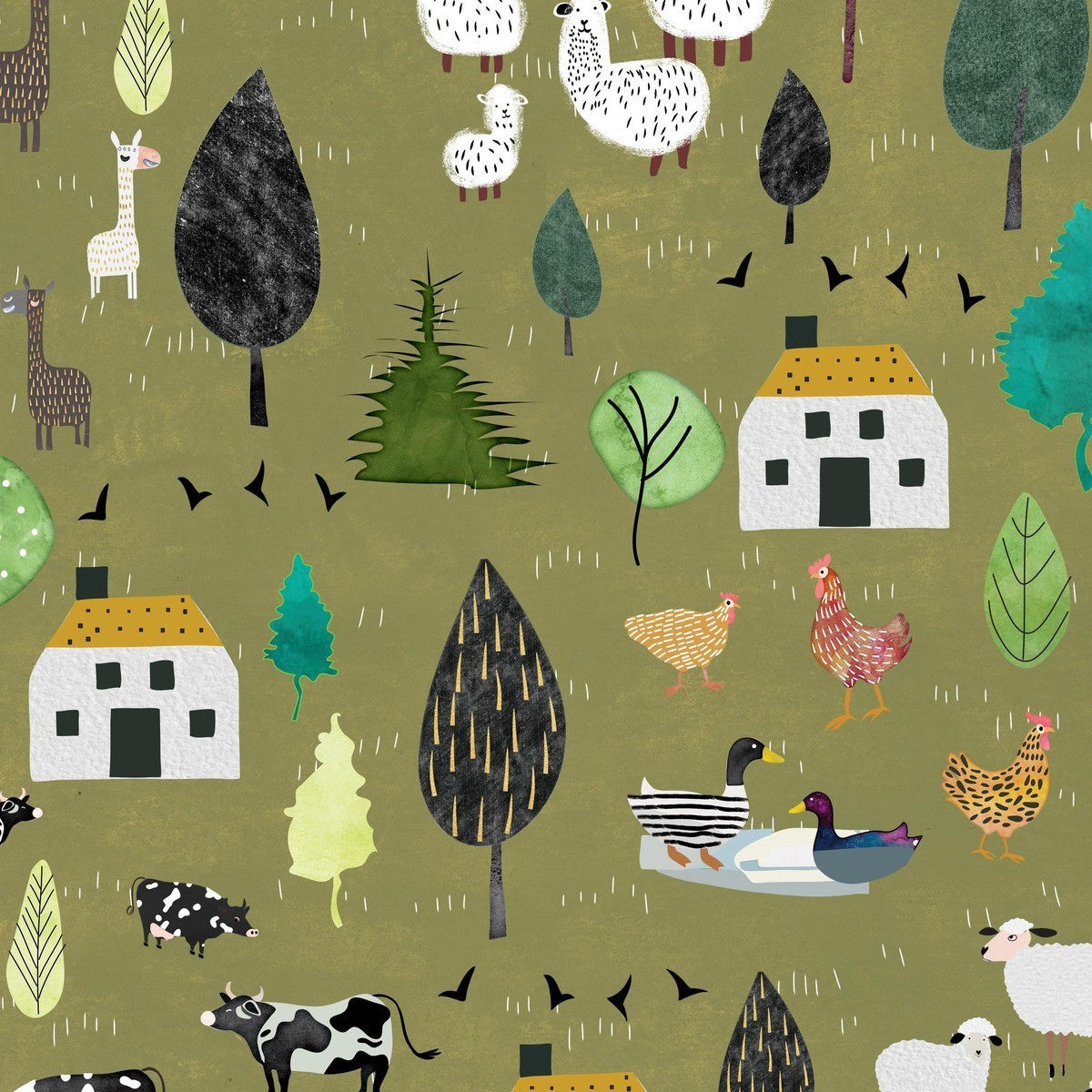 Blank - Highland Nature Walk - Alison Wood - Olive 4590-66