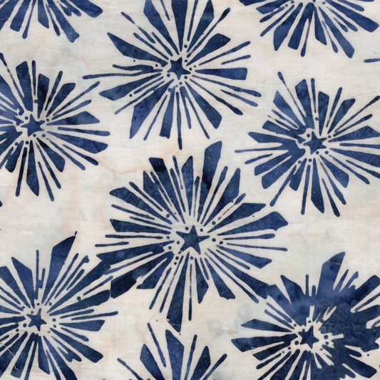 Island Batik Freedom Rings Starburst Neutral Cream cotton batik quilting fabric