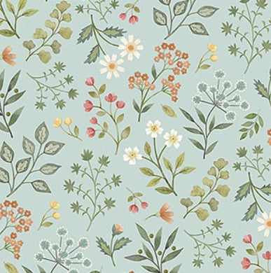 Northcott Woodland Heart DP28724-42 green quilting cotton