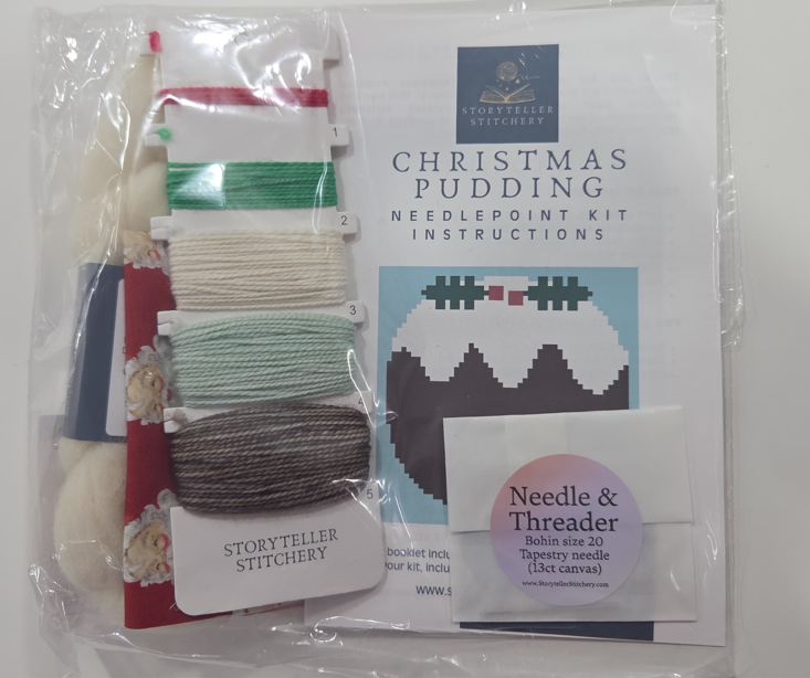 Storyteller Stitchery - Christmas Pudding Needlepoint Mini Kit