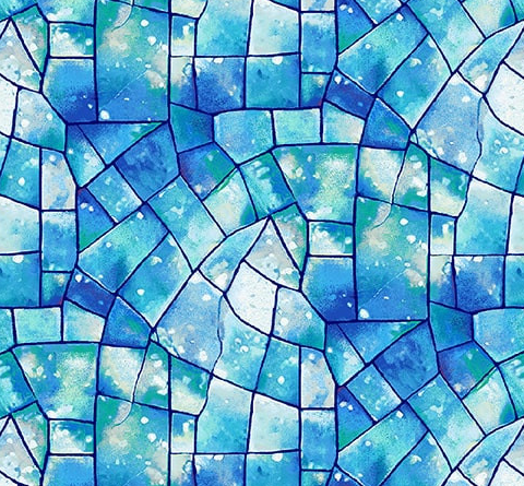 Henry Glass Kaleidoscope 108-inch sky blue wide backing