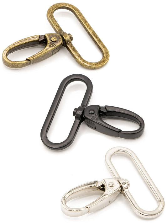 Swivel Hooks - 1 1/2" - Set of Two (Antique Brass)