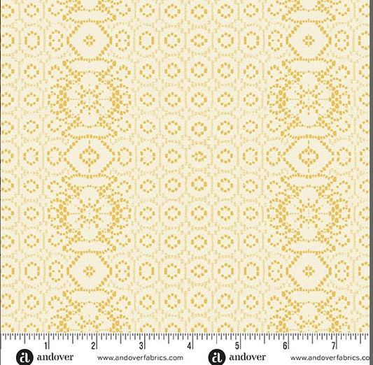 andover-Yellow Grandma's Lace 1625Y Flourish by Alexandra Bordallo
