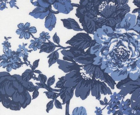 Moda Blueprint White Navy 55330-26 quilting cotton