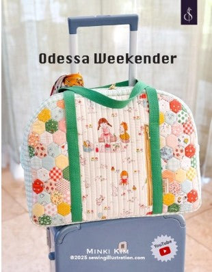 Minki Kim Odessa Weekender travel bag sewing pattern Riley Blake Designs